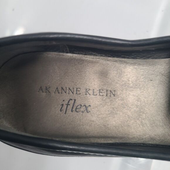 Anne Klein iflex Black Ladies Leather Loafer shoes US SZ 7.5 M - Picture 5 of 8
